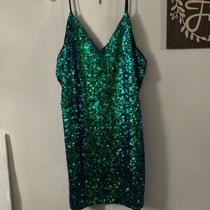 by&by sequins dress worn once
